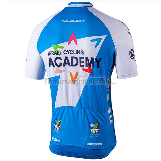 Abbigliamento Ciclismo Israel Cycling Academy Manica Corta 2018 Bianco e Blu
